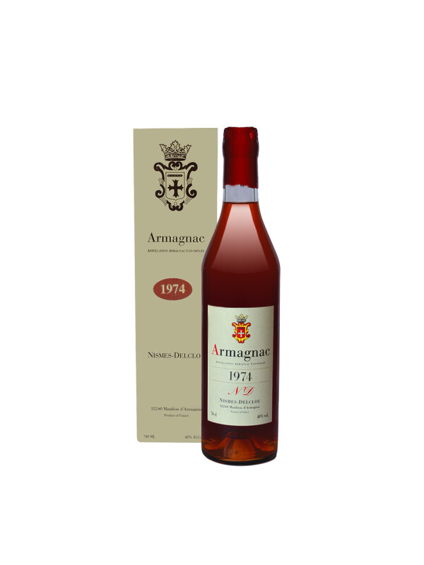 Nimes Delclou - Armagnac 1974 - 0.7L , Alc: 40% Nimes Delclou - Armagnac 1974 - 0.7L , Alc: 40%