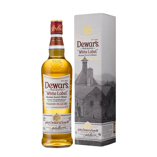 Dewar’s - Scotch blended whisky white label gift box - 0.7L, Alc: 40%