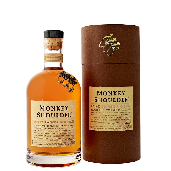 Monkey Shoulder - Scotch blended malt whisky - 0.7L , Alc: 40% Monkey Shoulder - Scotch blended malt whisky - 0.7L , Alc: 40%