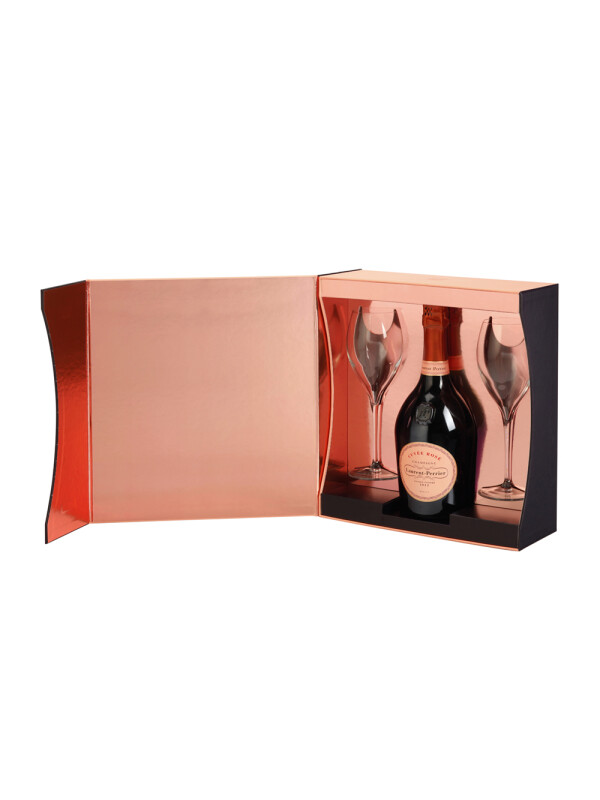 Laurent Perrier - Sampanie Cuvee Rose Christmas +2 pahare - 0.75L , Alc: 12%