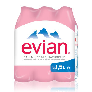 Evian - Apa minerala naturala (plata) 6 buc x 1,5L
