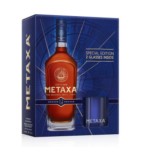 Metaxa - Brandy 12 stele + 2 pahare - 0.7L, Alc: 40%